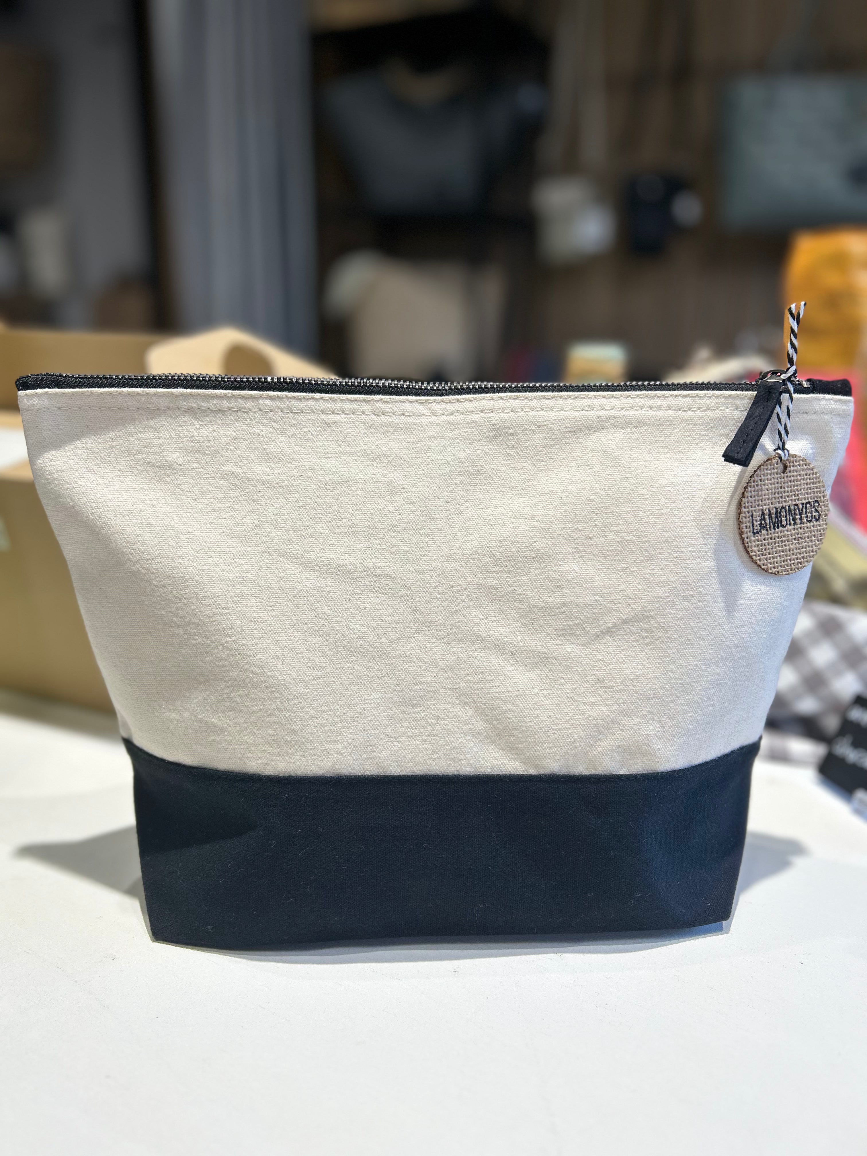 BOLSA ORGANIZADOR  ALGODÓN NATURAL Y NEGRO_1