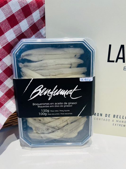BOQUERONES MARINADOS EN ACEITE 100 gr.