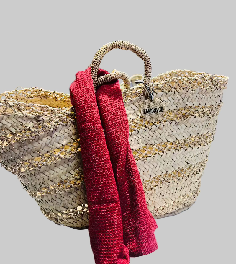 CAPAZO DE PALMA SOLLER HECHO A MANO CALADO LAMONYOS