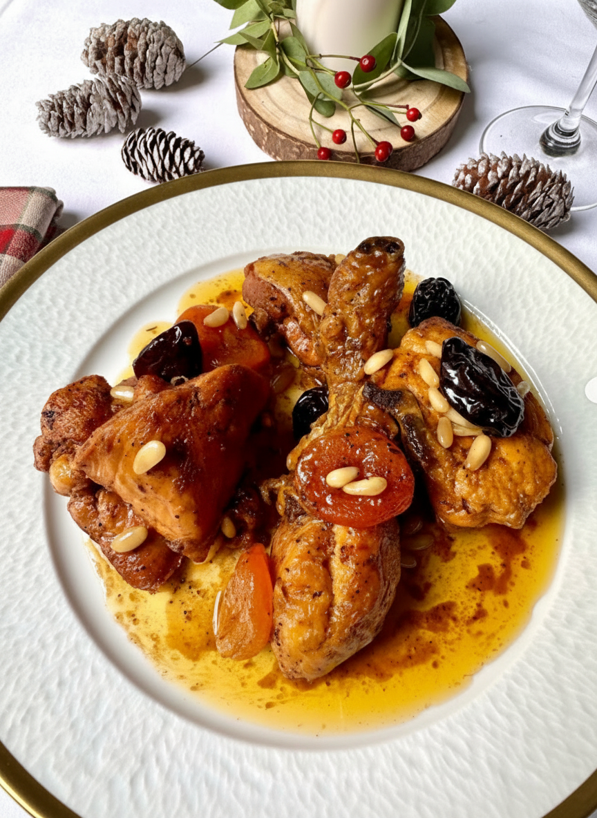 CAPÓN RUSTIDO CON OREJONES_CIRUELAS Y PIÑONES_JORDI_VILA_LAMONYOS