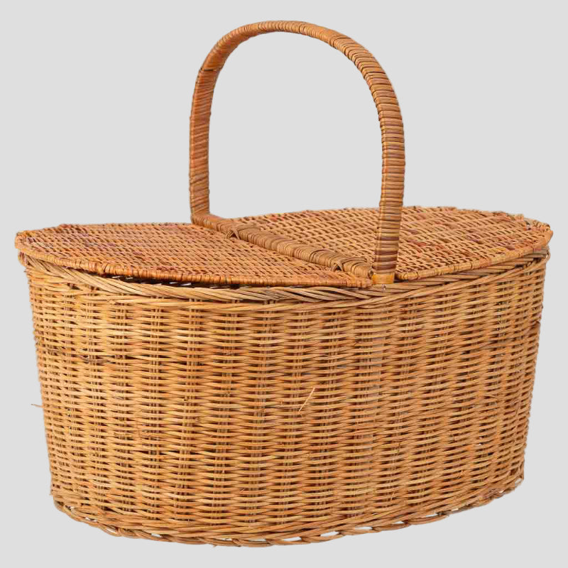 CESTA PICNIC MARRON CON MEDULA CENTRAL 