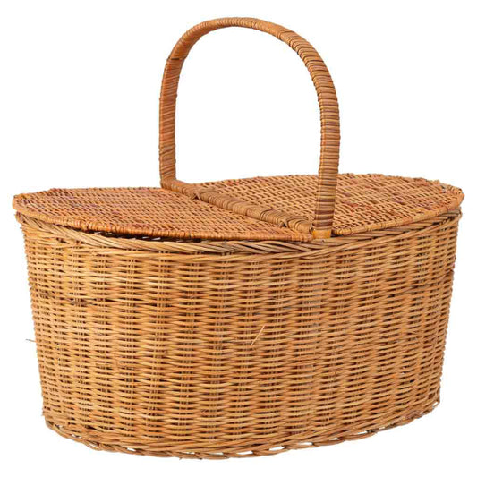 CESTA PICNIC MARRON CON MEDULA CENTRAL 