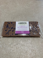 CHOCOLATE CON LECHE CON LECHE CON VIOLETA LIOFILIZADA ARTESANAL LAMONYOS