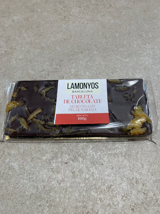 CHOCOLATE NEGRO CON NARANJA ARTESANAL LAMONYOS 