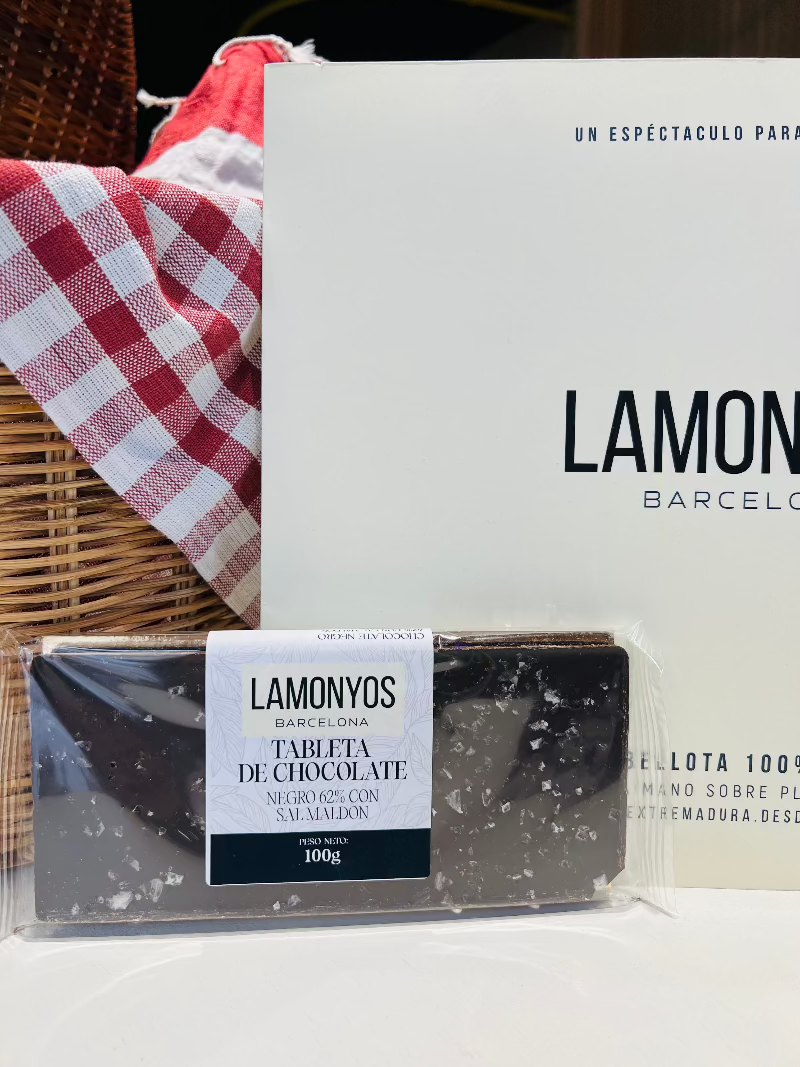 CHOCOLATE NEGRO CON SAL MALDON ARTESANAL LAMONYOS