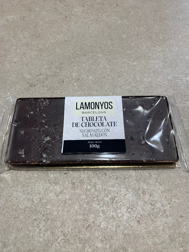 CHOCOLATE NEGRO CON SAL MALDON ARTESANAL LAMONYOS