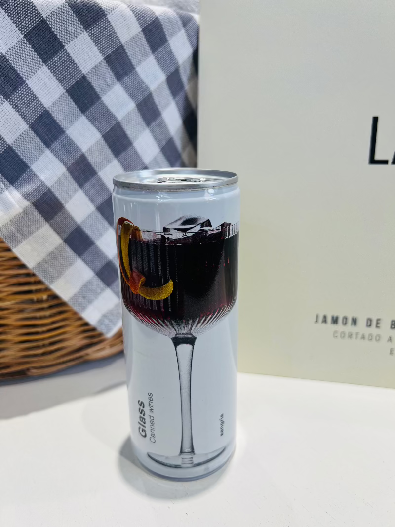 GLASS RED SANGRIA LATA 250ML.