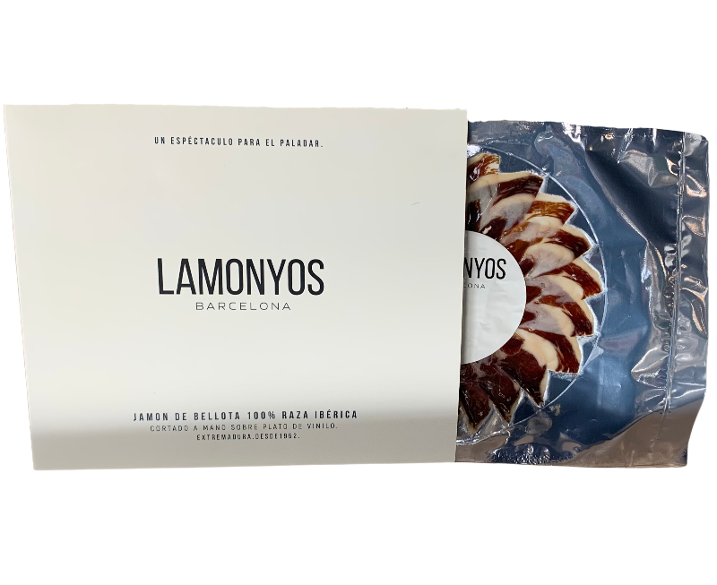 JAMON DE BELLOTA 100% IBERICO 90GR. LAMONYOS
