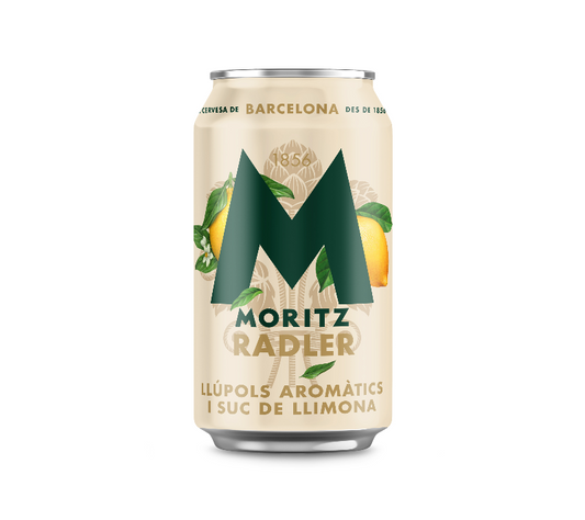 MORITZ  RADLER CON ZUMO NATURAL DE LIMON LATA 33 CL.