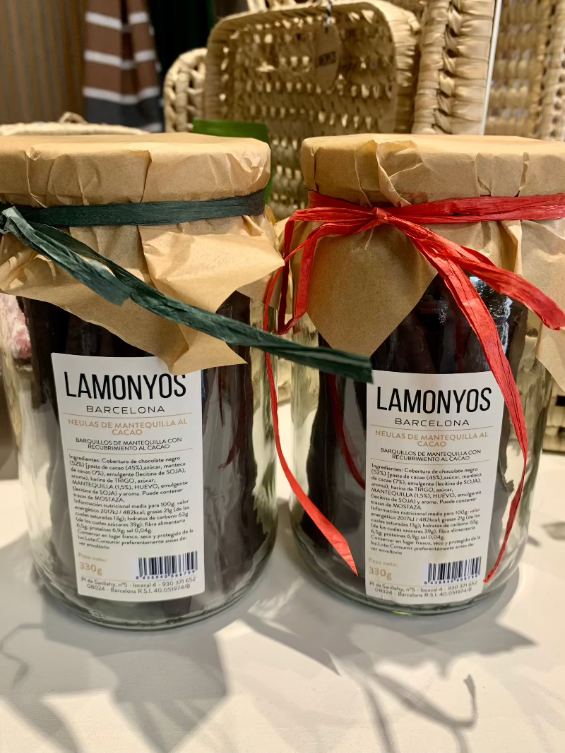 NEULAS DE CHOCOLATE NEGRO BOTE CRISTAL LAMONYOS