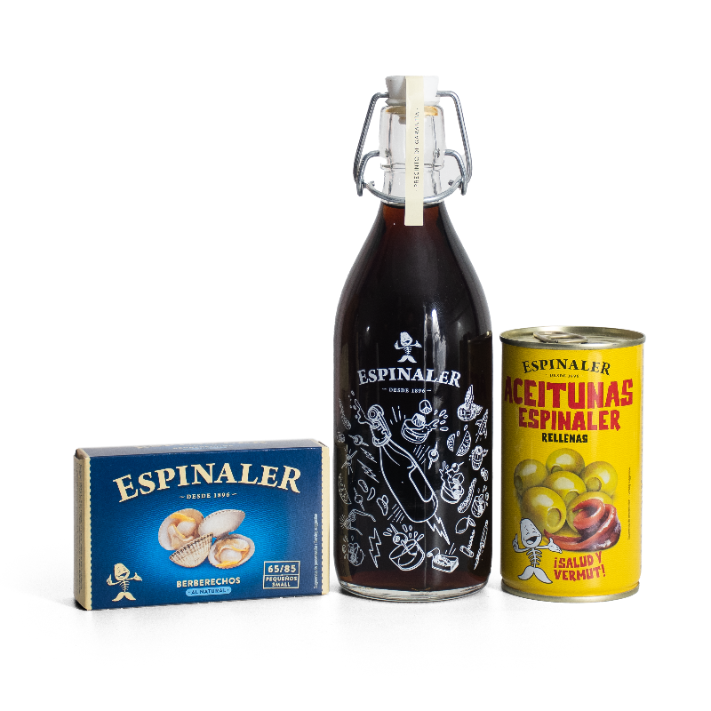 PACK VERMUT VINTAGE: Vermut vintage, olivas y berberechos