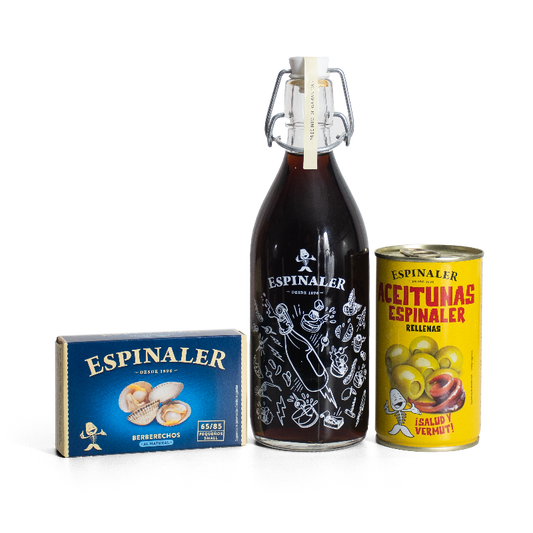 PACK VERMUT VINTAGE: Vermut vintage, olivas y berberechos