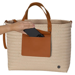PERCEY  SHOPPER HANDBAG PICNIC SIENNA HANDED BY_4