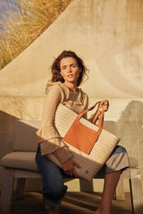 PERCEY  SHOPPER HANDBAG PICNIC SIENNA HANDED BY_5