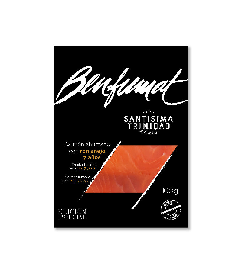 SALMON AHUMADO CON RON SANTISIMA TRINIDAD DE CUBA