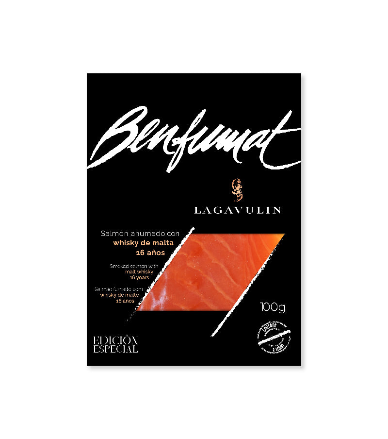 SALMON AHUMADO CON WHISKY LAGAVULIN 16 ANOS