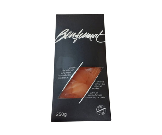 SALMON EN DADOS NATURE 250 g.