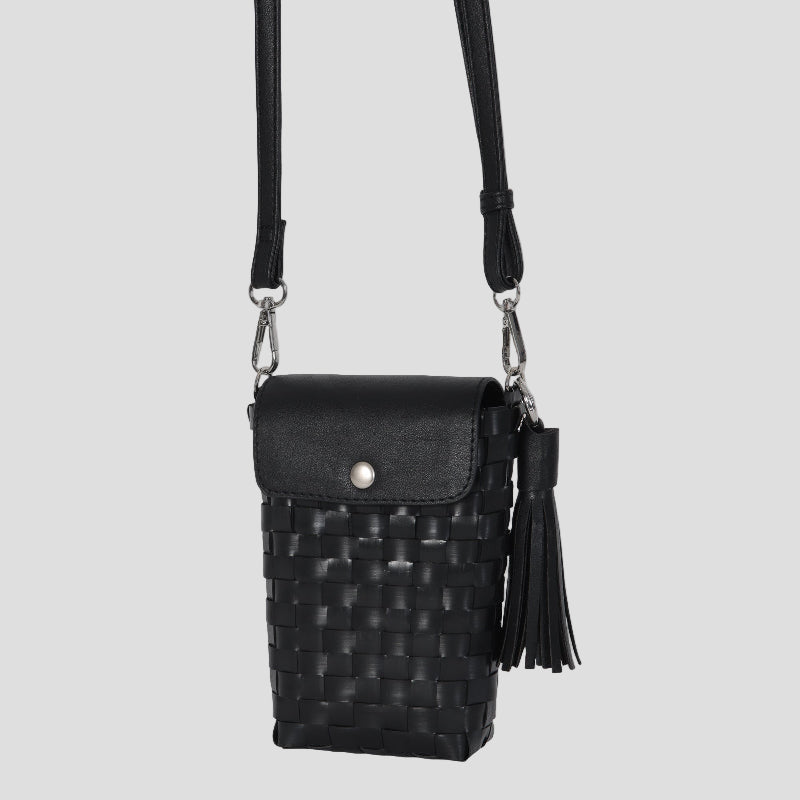 SCOOP HANDBAG PICNIC BLACK HANDED BY