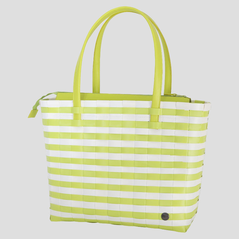 SUNNY BAY SHOPPER HANDBAG PICNIC BRIGHT GREEN HANDED BY