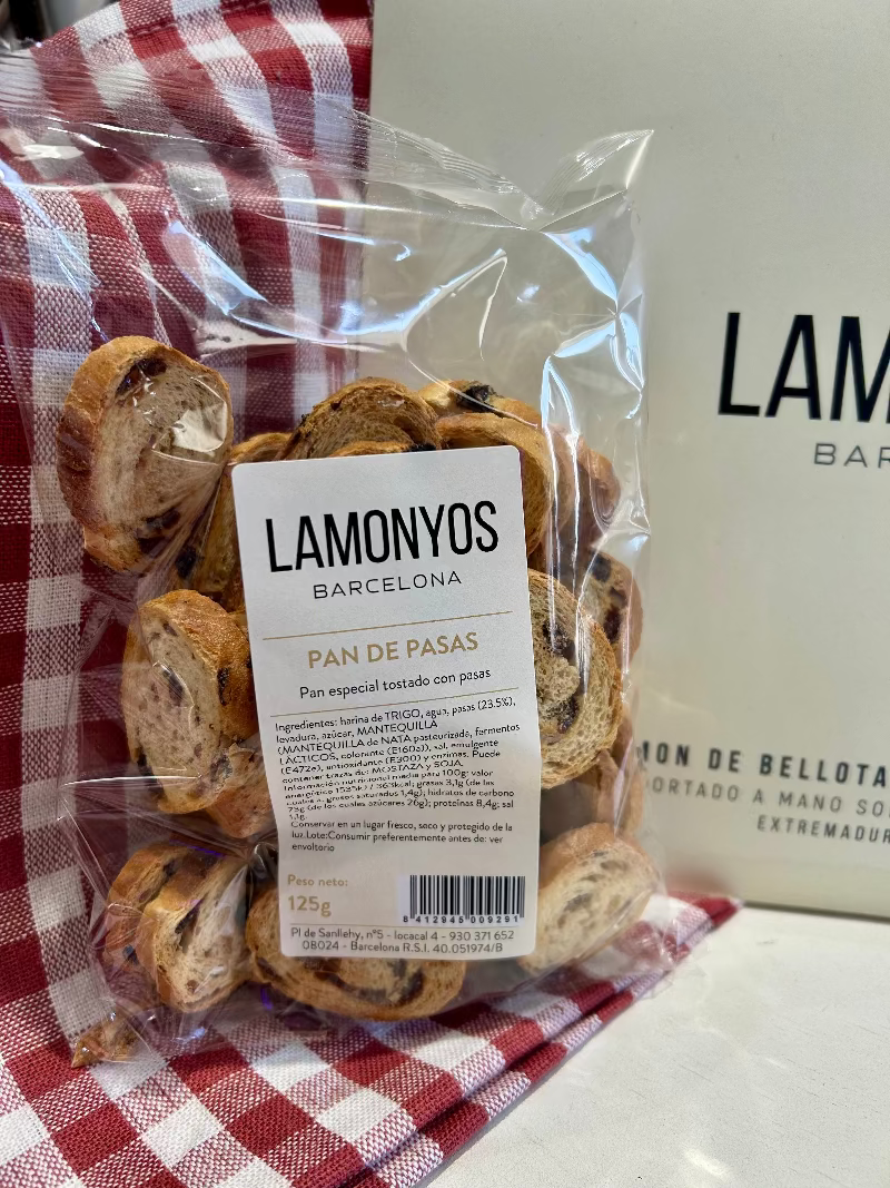 TOSTADITAS DE PASAS LAMONYOS BARCELONA