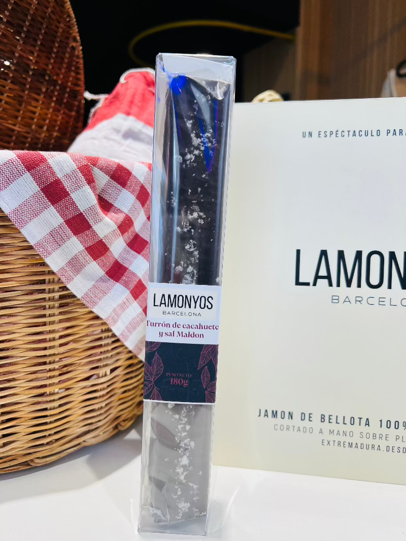 TURRON DE CACAHUETE Y SAL MALDON ARTESANAL LAMONYOS