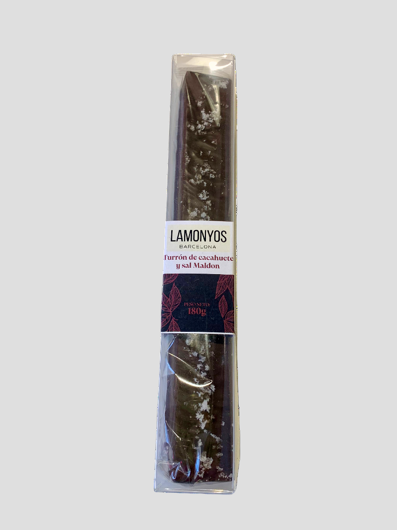 TURRON DE CACAHUETE Y SAL MALDON ARTESANAL LAMONYOS