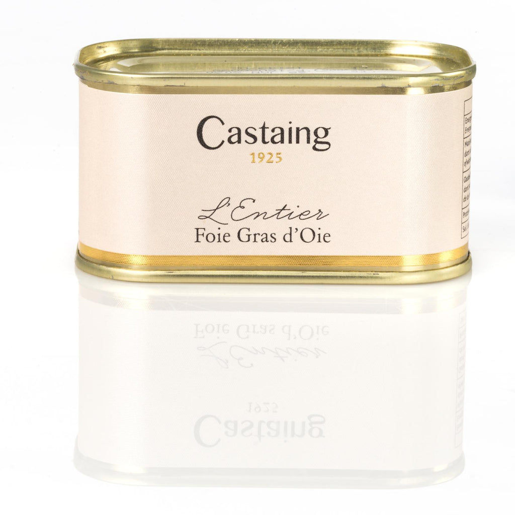 BLOC FOIE GRAS PATO MI-CUIT SEMI CONSERVA LATA REDONDA CASTAIGN 1000gr.