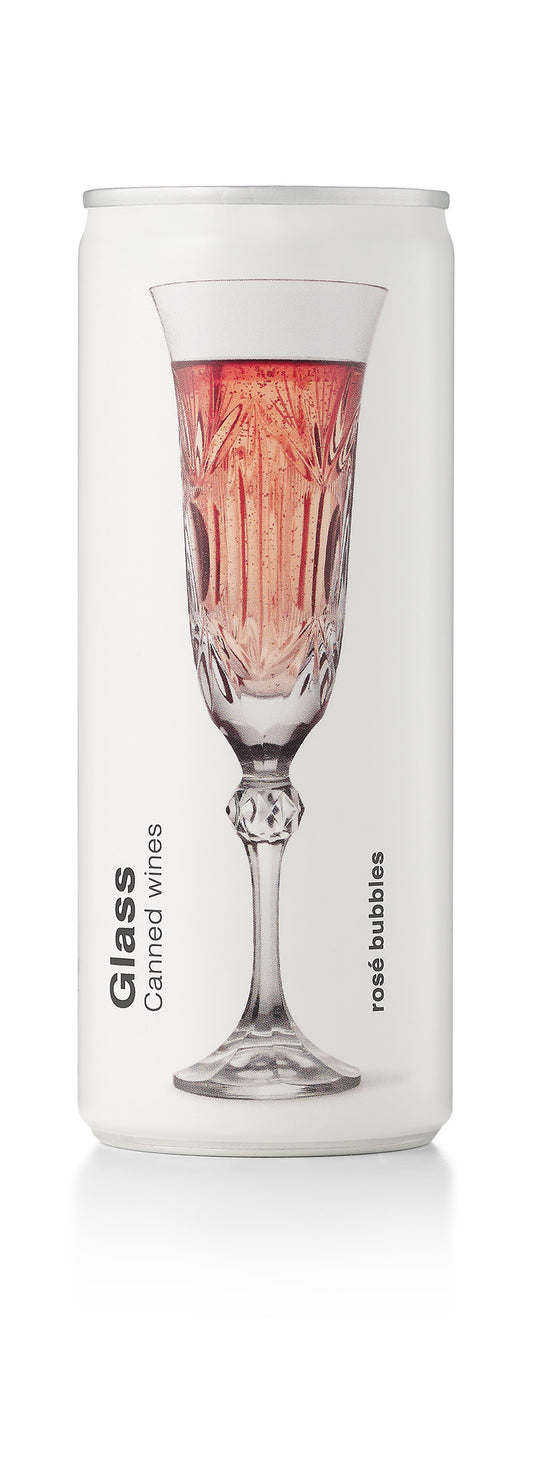 GLASS ROSE BUBBLES ESPUMOSO ROSADO LATA 250ML.